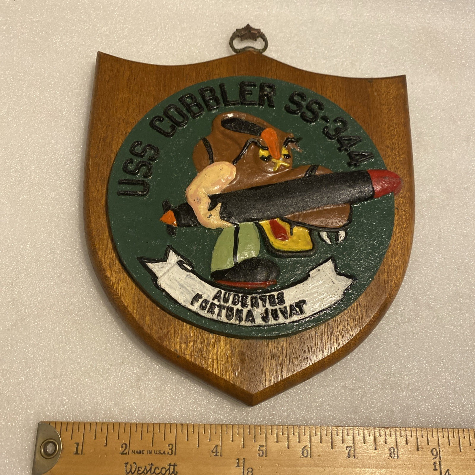 VINTAGE USS COBBLER SS-344 PLAQUE VINTAGE USS COBBLER SS-344 PLAQUE