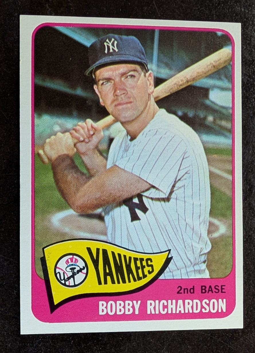 1965 Topps Set-Break #115 Bobby Richardson New York Yankees NR/MT no creases 1965 Topps Set-Break #115 Bobby Richardson New York Yankees NR/MT no creases