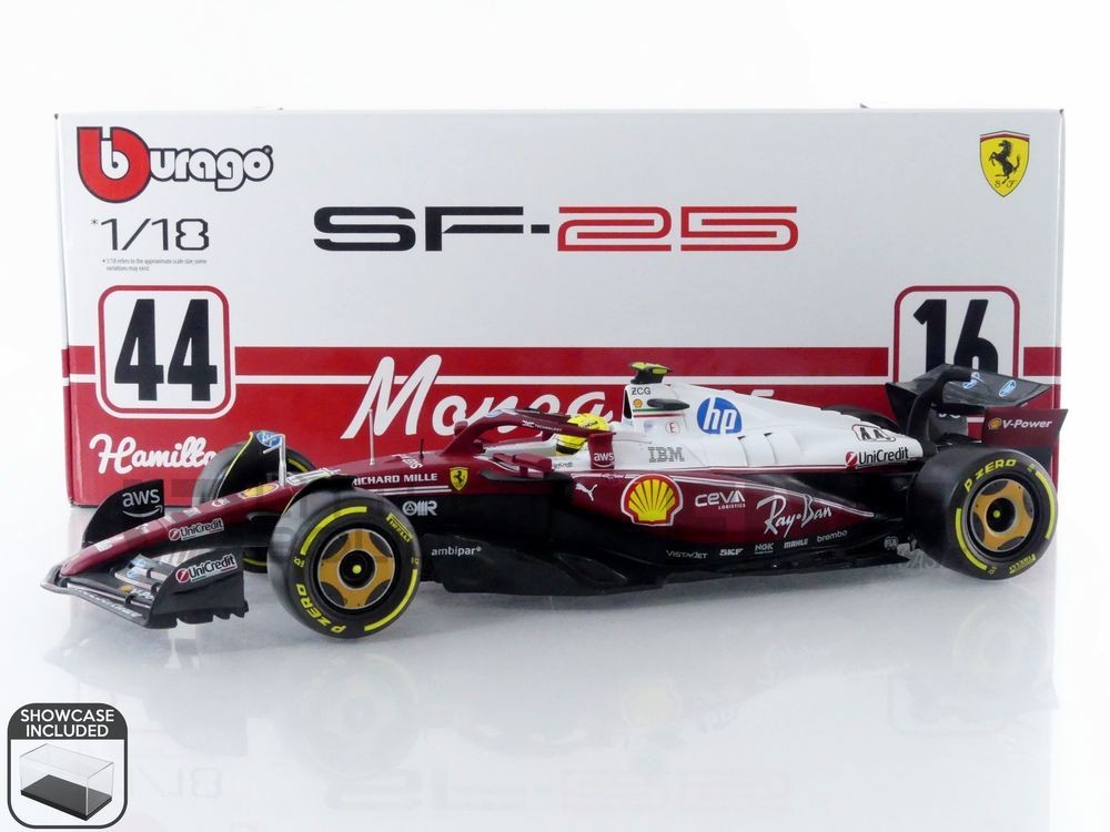 BBURAGO 1/18 - FERRARI SF-25 - ITALIAN GP 2025 (L. HAMILTON) 16816-H44-MONZA BBURAGO 1/18 - FERRARI SF-25 - ITALIAN GP 2025 (L. HAMILTON) 16816-H44-MONZA