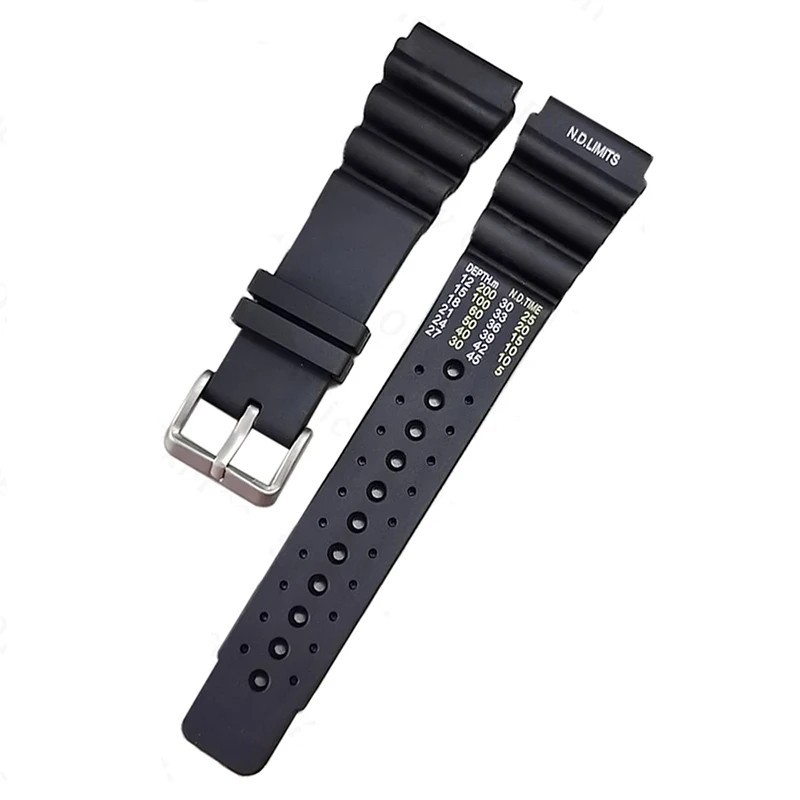 ND Limits Diver Black Silicone 20mm 22mm 24mm For Seiko SKX Strap Citizen Casio