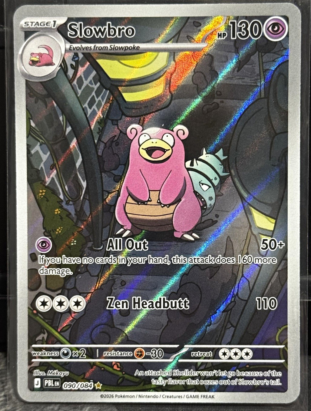 Pokemon TCG Slowbro Illustration Rare Holo Pitch Black 090/084 EN 2026