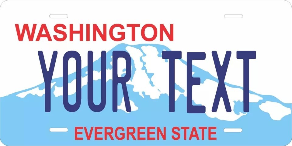 Washington 1998 Custom State License Plate Personalized 12