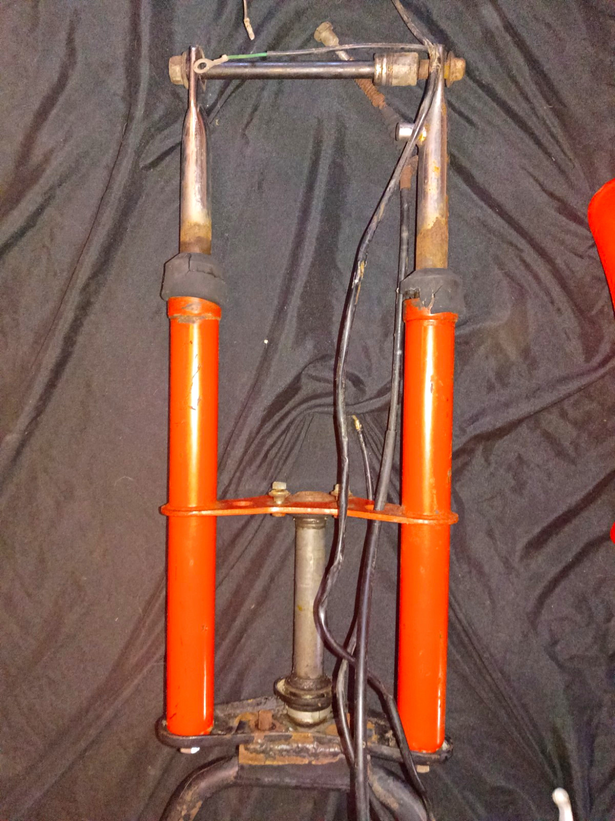 1985 Honda Z50r Complete Oem Forks Triple Tree Bars And Fender