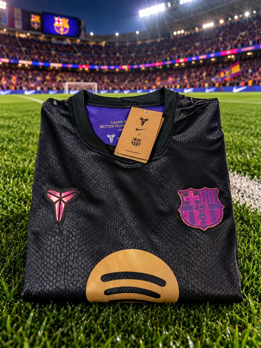 Barcelona Jersey Purple/Black Corlors Size Large Men\'s