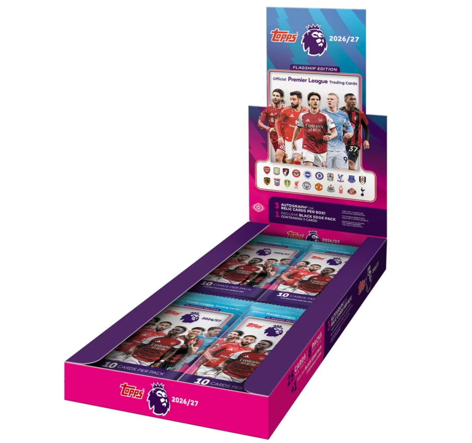 2026/27 TOPPS FLAGSHIP PREMIER LEAGUE HOBBY BOX Factory Sealed ✅ IN HAND 2026/27 TOPPS FLAGSHIP PREMIER LEAGUE HOBBY BOX Factory Sealed ✅ IN HAND