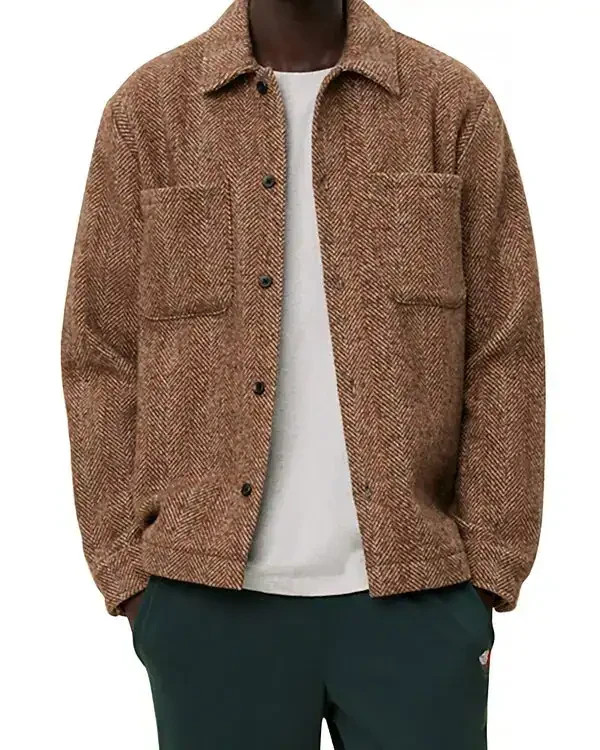 Les Deux Milian Regular Fit Wool Shirt Jacket Size S MSRP $279