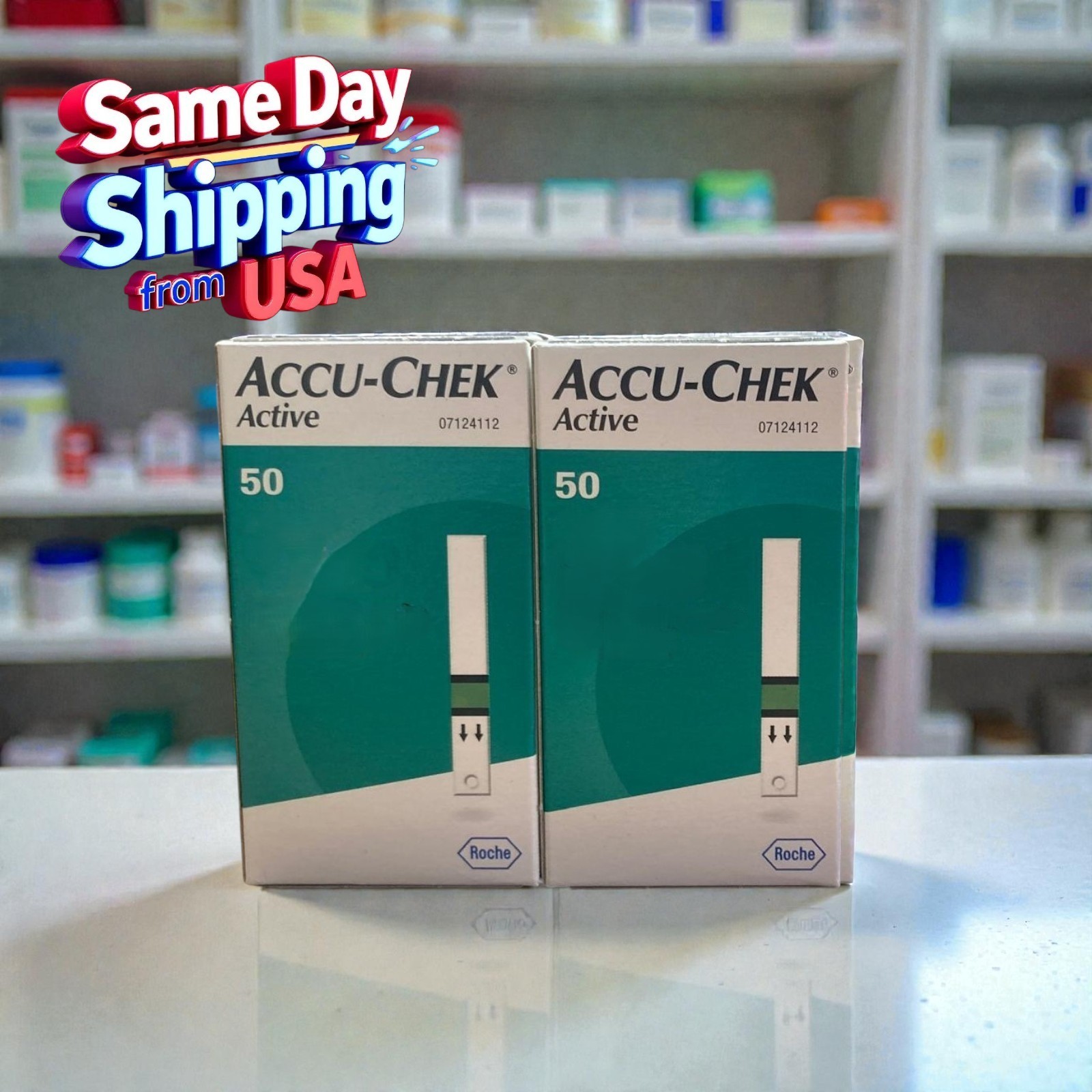 100 Accu-Chek Active Test Strips,From USA Exp:01/2027-NO IMPORT FEE 