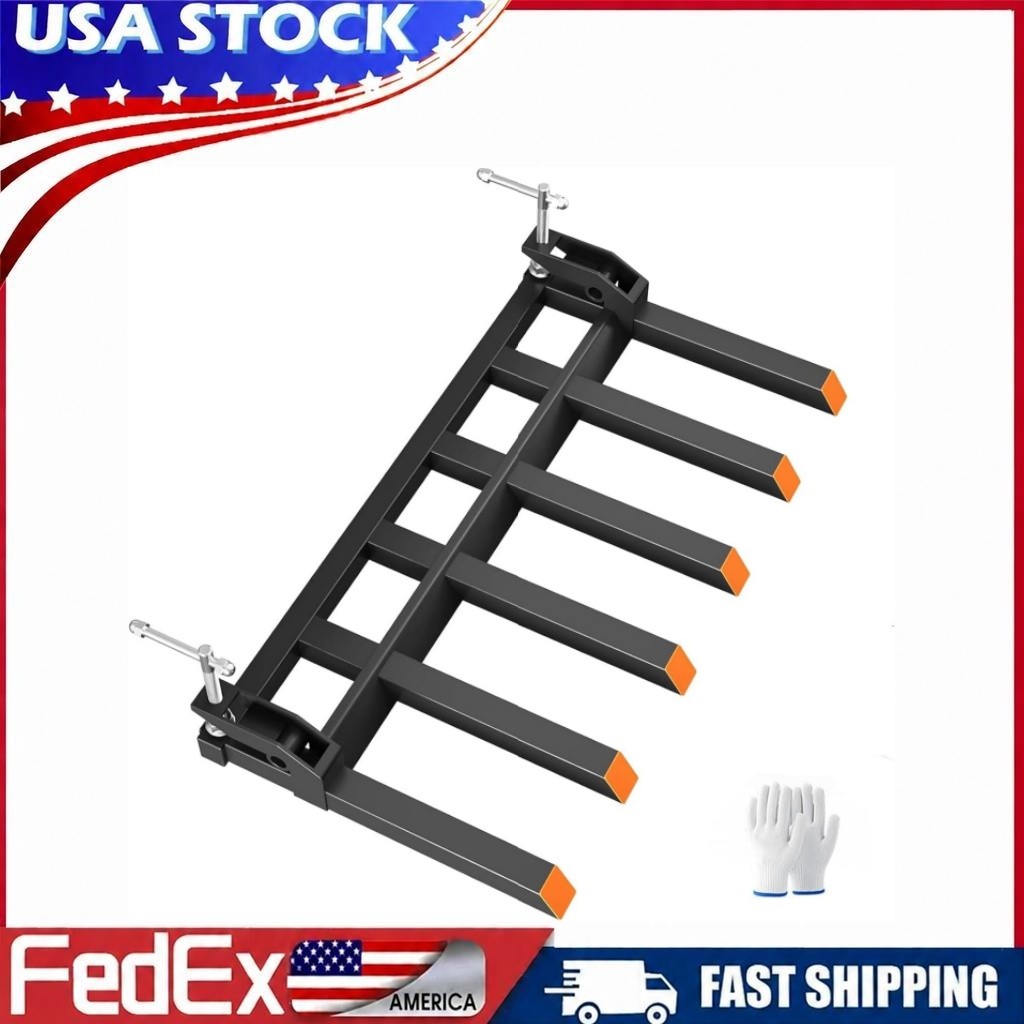 Garvee 60 in Clamp On Debris Forks Clamp-On Pallet Fork 4000 LBS Capacity Load