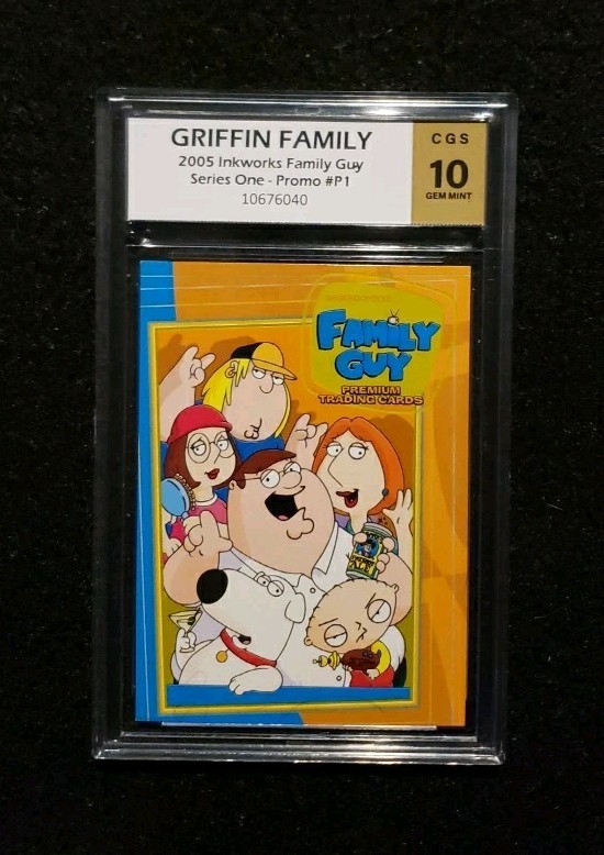 *GRIFFIN FAMILY* 2005 Inkworks FAMILY GUY Series One Promo #P1 *CGS 10* *GRIFFIN FAMILY* 2005 Inkworks FAMILY GUY Series One Promo #P1 *CGS 10*