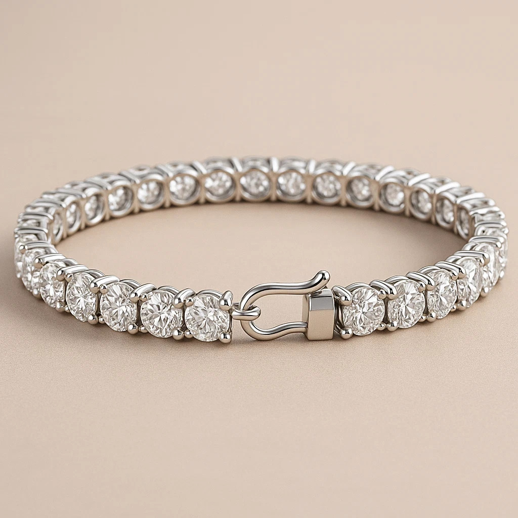Elegant 7.00 Ct Certified Natural Treated Diamond Tennis Bracelet 14K Gold Elegant 7.00 Ct Certified Natural Treated Diamond Tennis Bracelet 14K Gold
