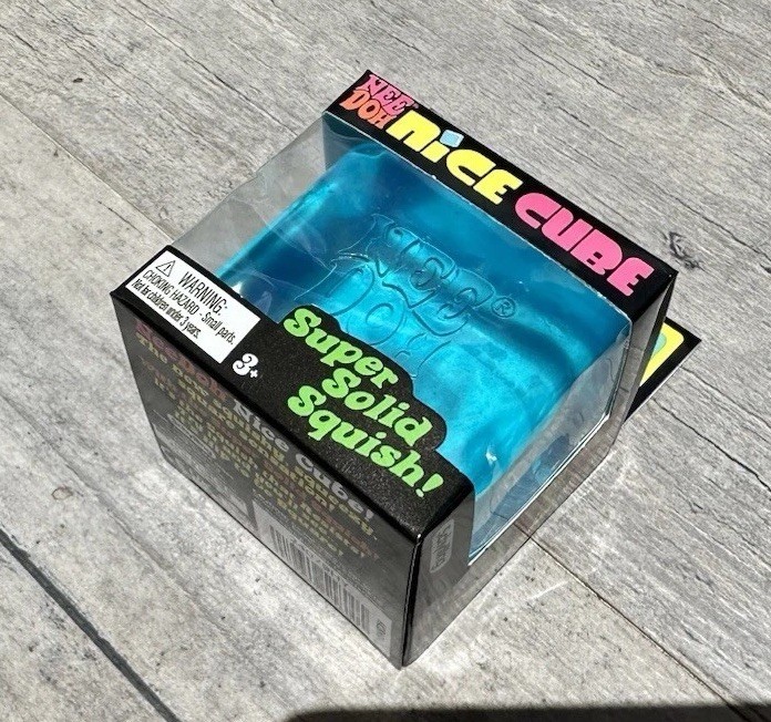 Nee Doh Nice Cube Super Solid Squish Blue Brand New/Factory Sealed Stress Toy