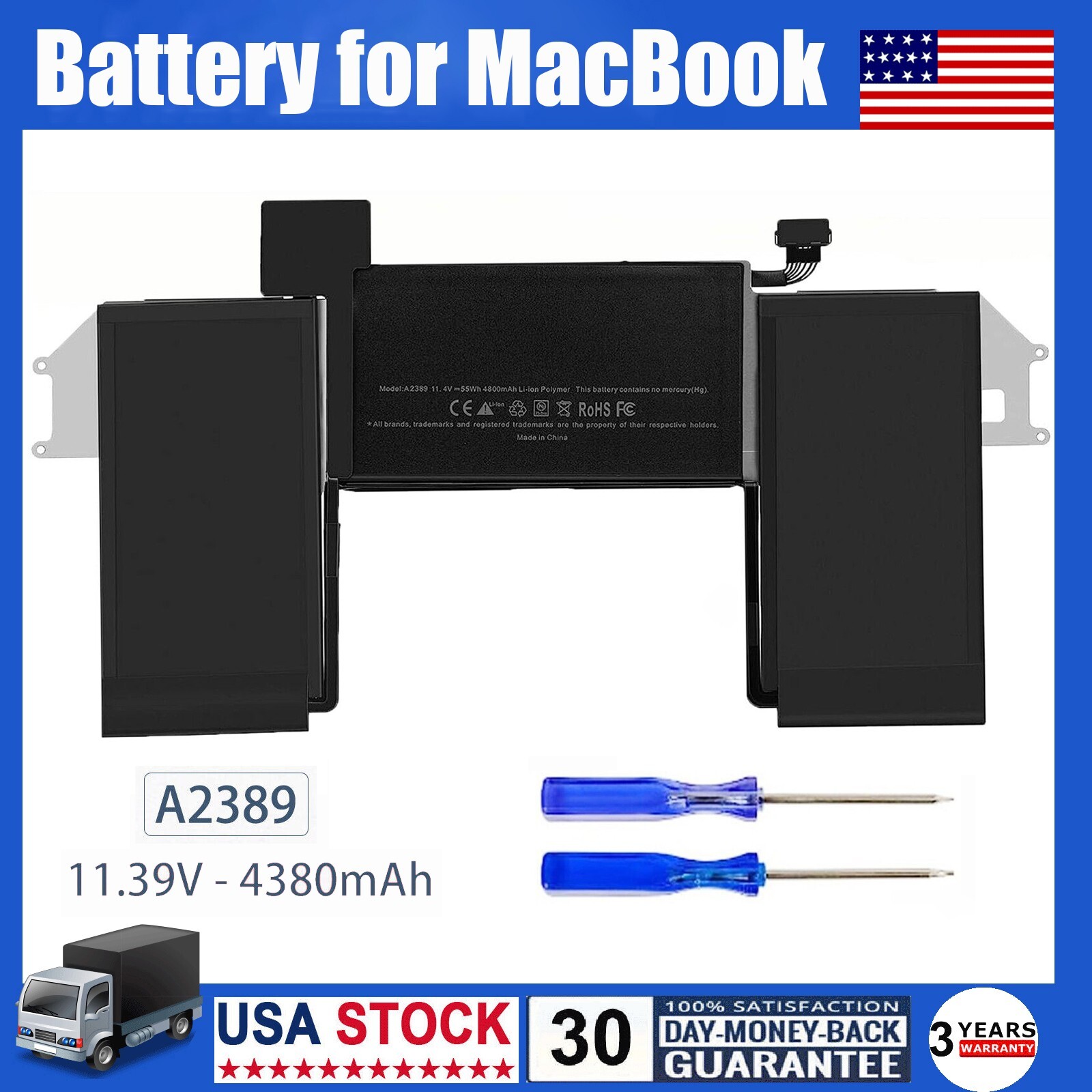 A2389 A2337 Battery For Apple MacBook Air 13