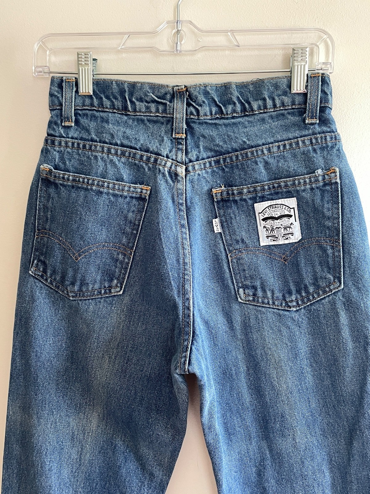 Levi\'s Vtg 70s White Tag Jeans Womens 11 Straight Medium Wash High Rise Levi\'s Vtg 70s White Tag Jeans Womens 11 Straight Medium Wash High Rise