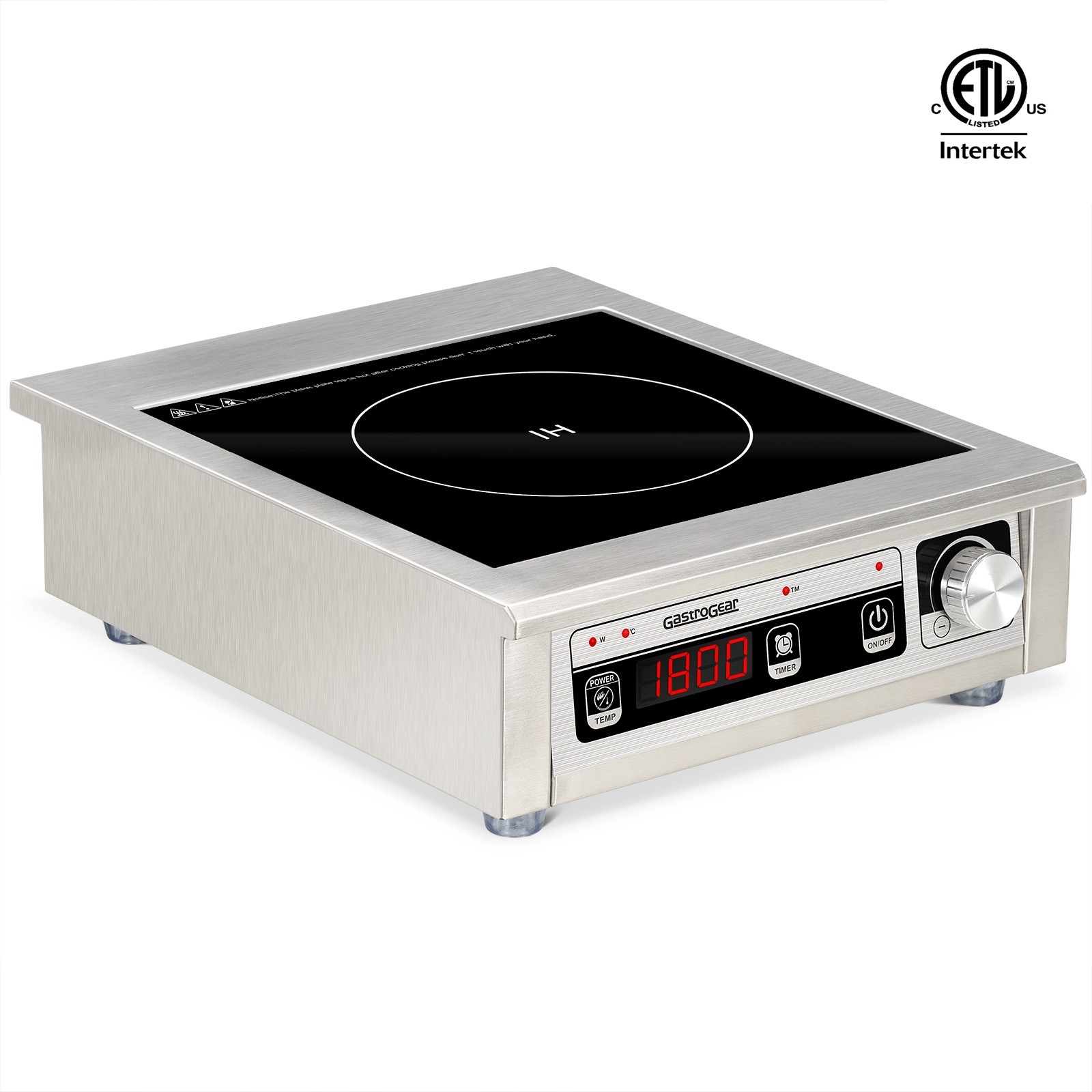 GastroGear 1800W 100V~185V Commercial Induction Cooktop Electric Stove Burner GastroGear 1800W 100V~185V Commercial Induction Cooktop Electric Stove Burner