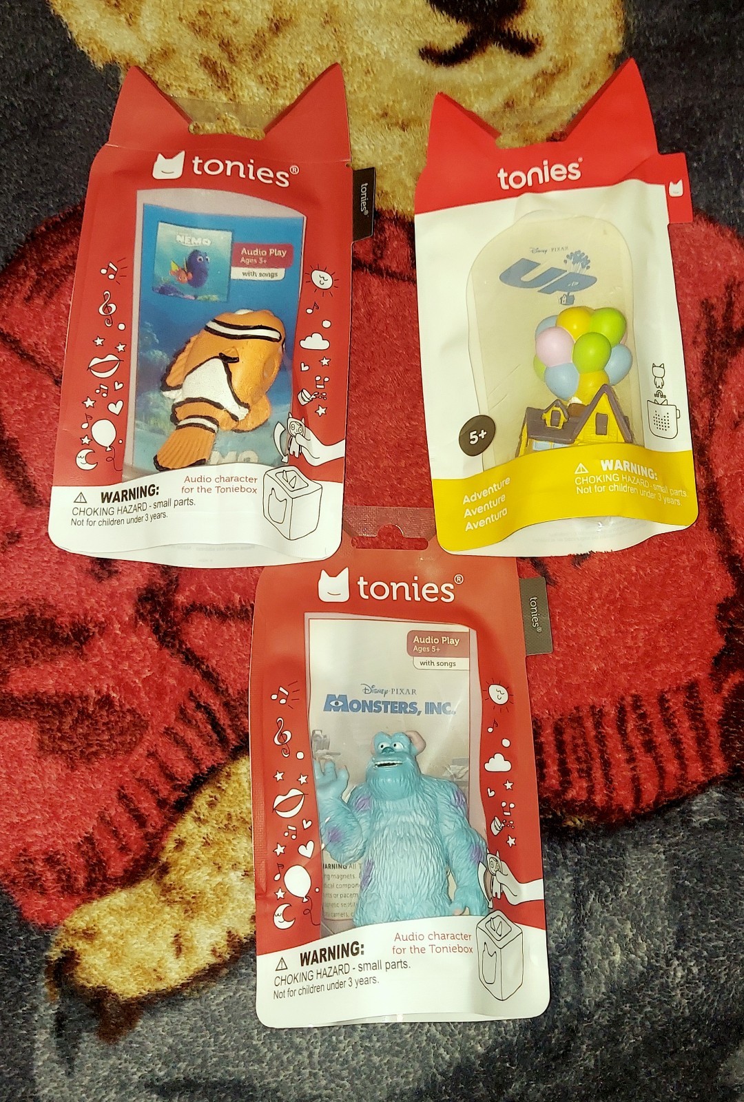 NEW (3) Tonies PIXAR :  UP  NEMO  MONSTER Inc.  Audio Characters NEW & SEALED 
