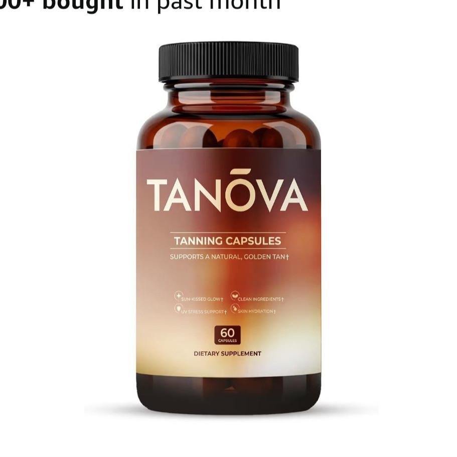 Tanova Tanning Capsules Dietary Supplement Vegan Non-GMO 60 Capsules (2 Bottles)