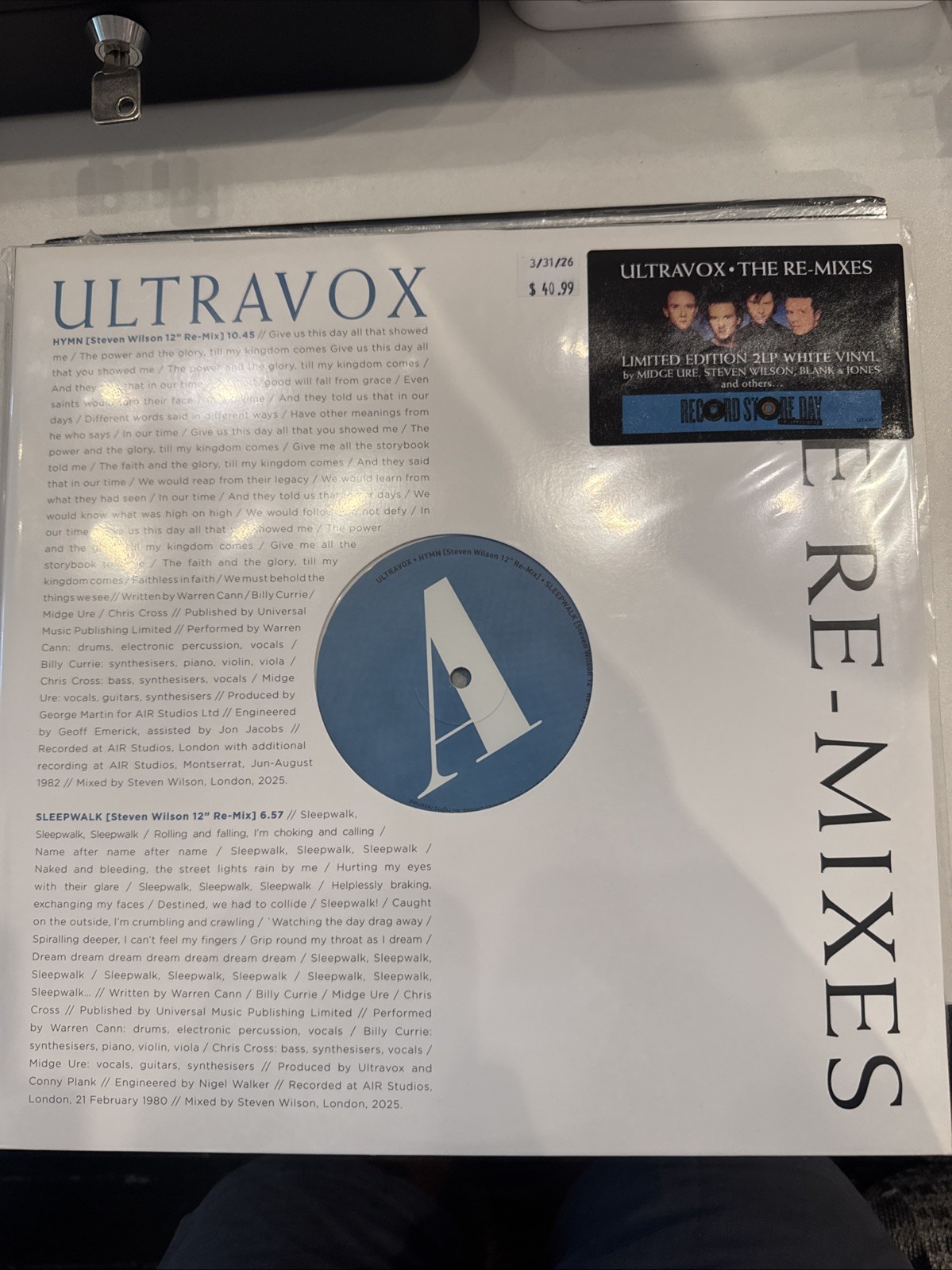 Ultravox The Re-Mixes RSD 2026 VINYL BRAND NEW Ultravox The Re-Mixes RSD 2026 VINYL BRAND NEW