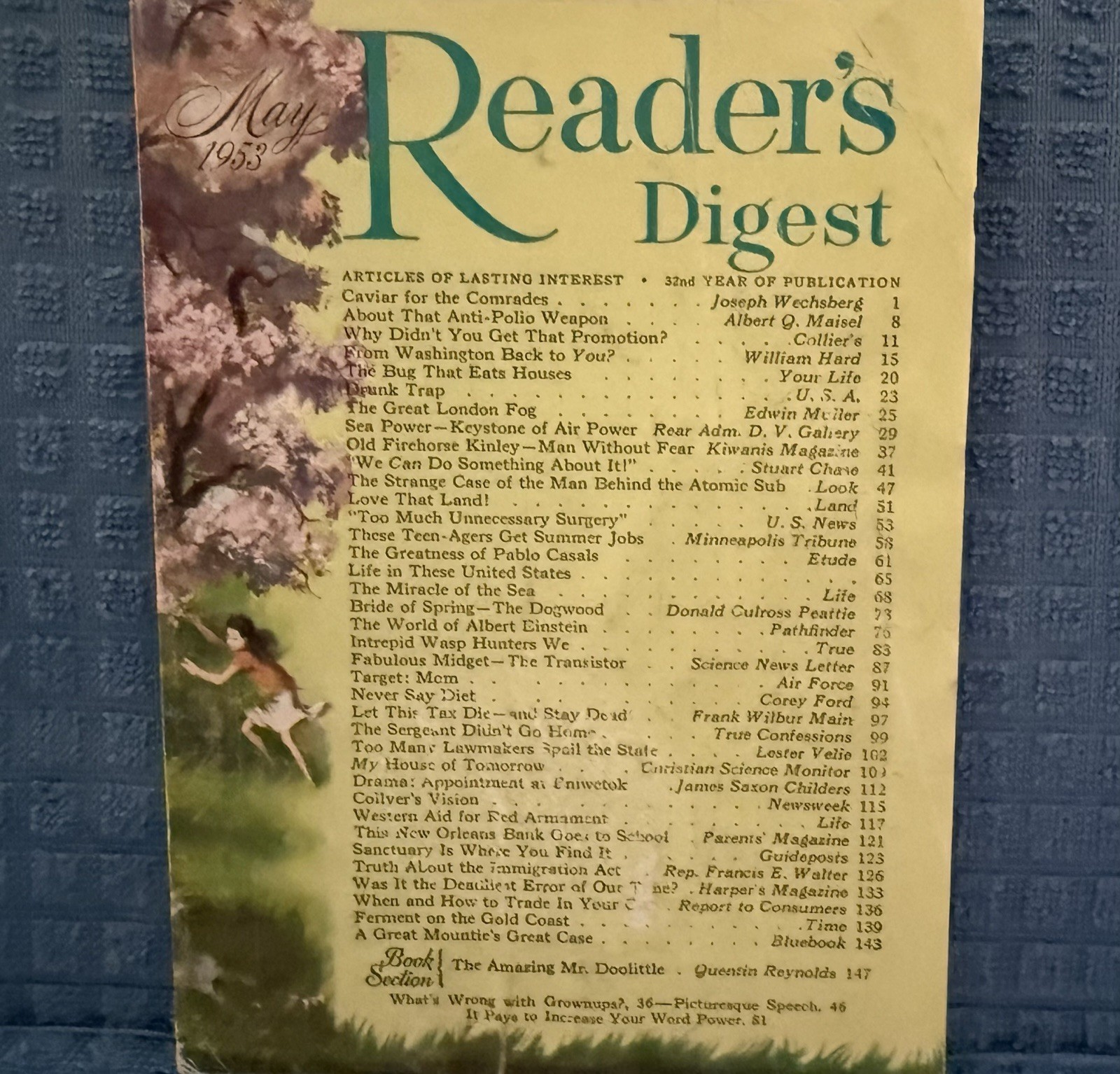 1953 May (1) READER\'S DIGEST MAGAZINE Vintage Classic History Short Fun Stories