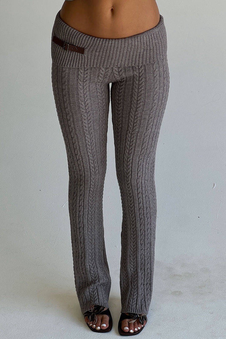 Frankies Bikinis Fleur Cable Cloud Knit Pants Womens Medium