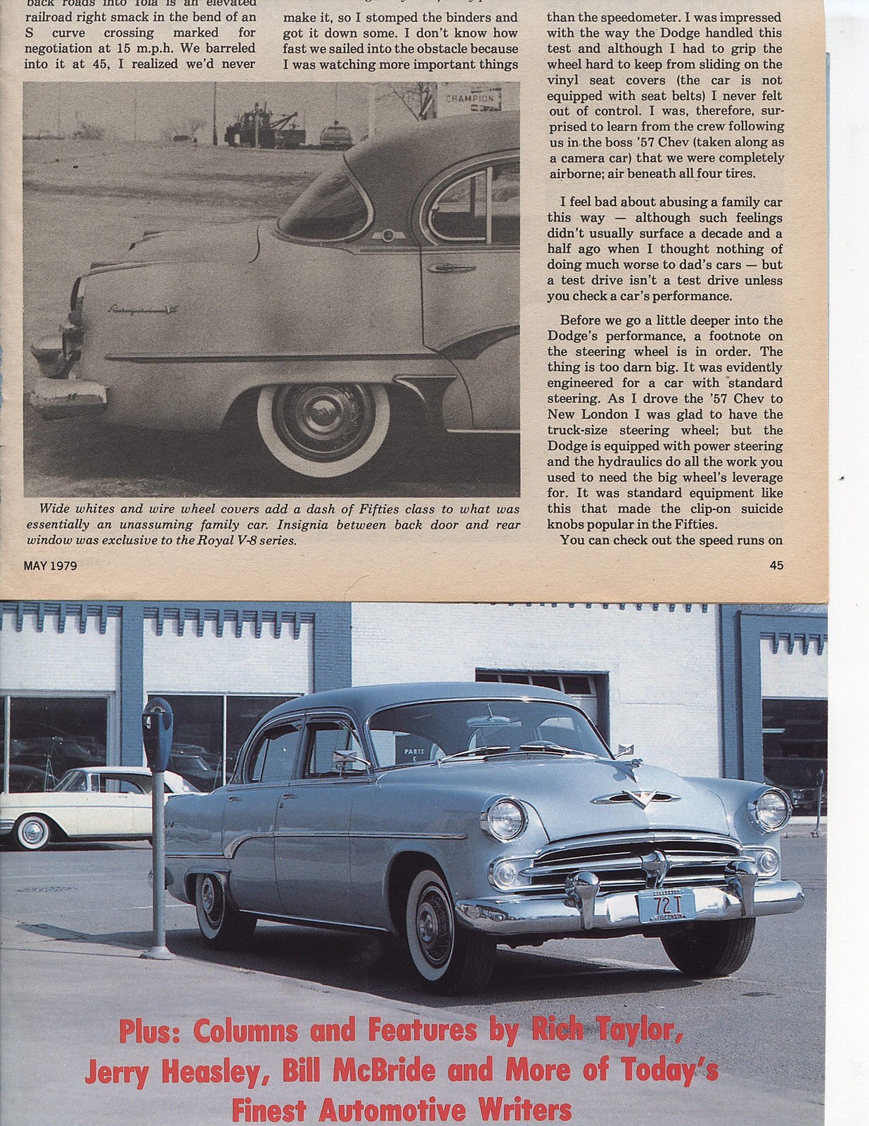 1954 DODGE ROYAL SEDAN 7 pg Article