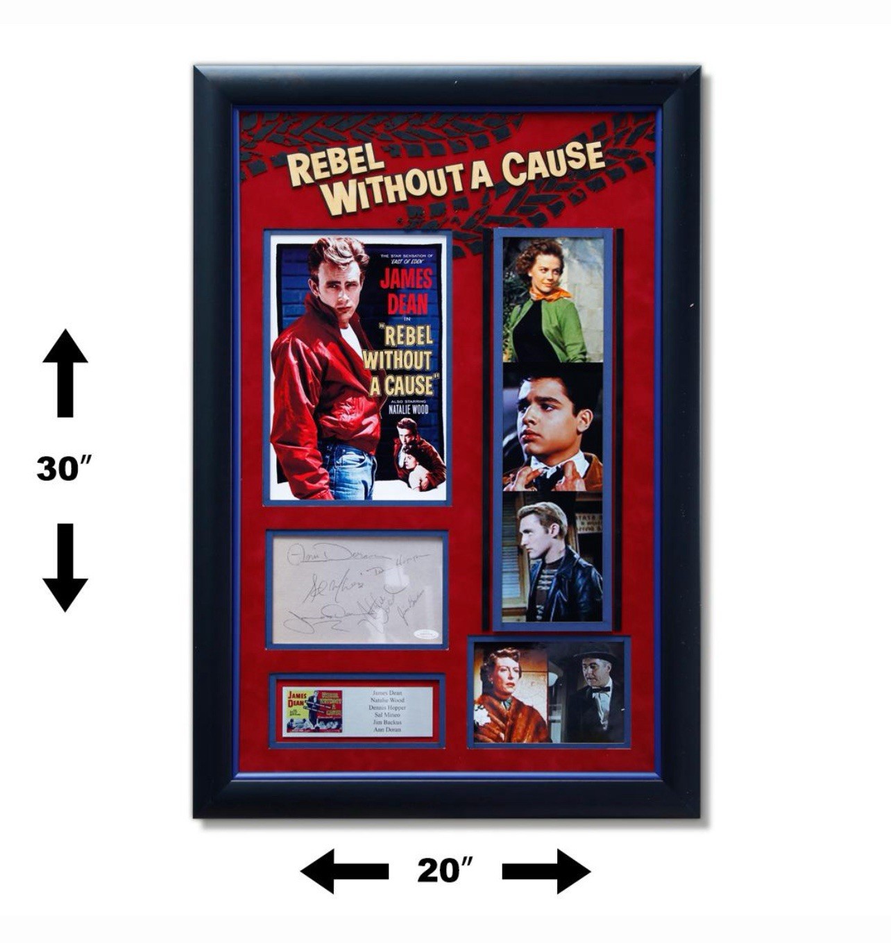 Rebel Without a Cause Signed James Dean Natalie Wood Sal Mineo Cast Autographs
