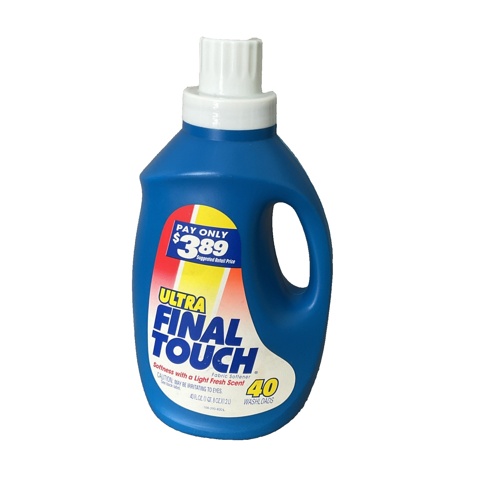 Vintage ULTRA Final Touch Fabric Softener 40oz Bottle Prop Made USA 1993 Lever B Vintage ULTRA Final Touch Fabric Softener 40oz Bottle Prop Made USA 1993 Lever B
