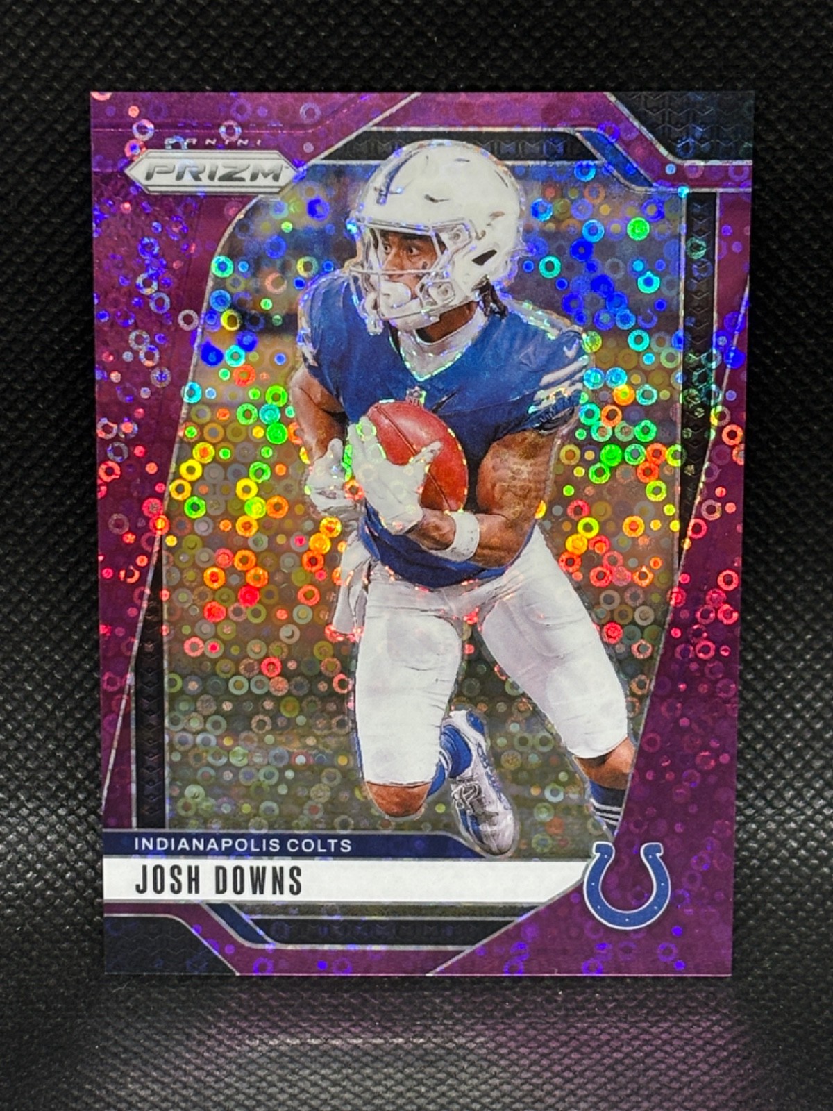 2024 Panini Prizm Football NO HUDDLE Josh Downs /49 Purple Disco Mint or Better
