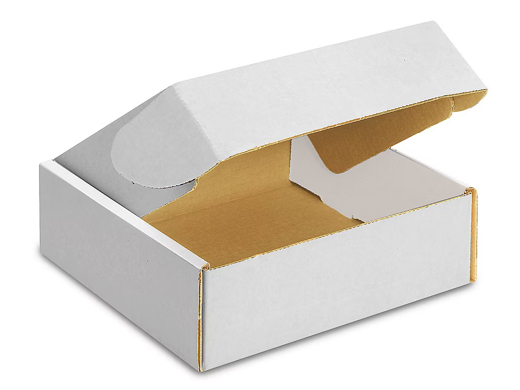 Pack of 50 White Tab Locking Literature Mailers 8 X 8 X 2 3/4\