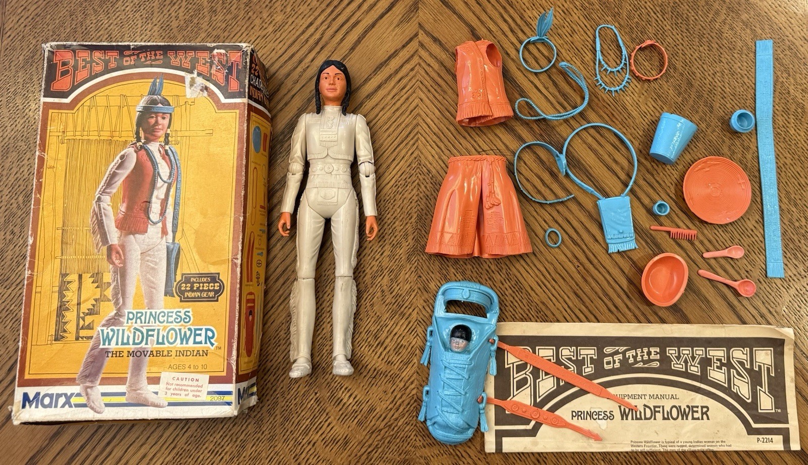 Vintage Marx Johnny West Best Of The West Princess Wildflower +Box & Accessories