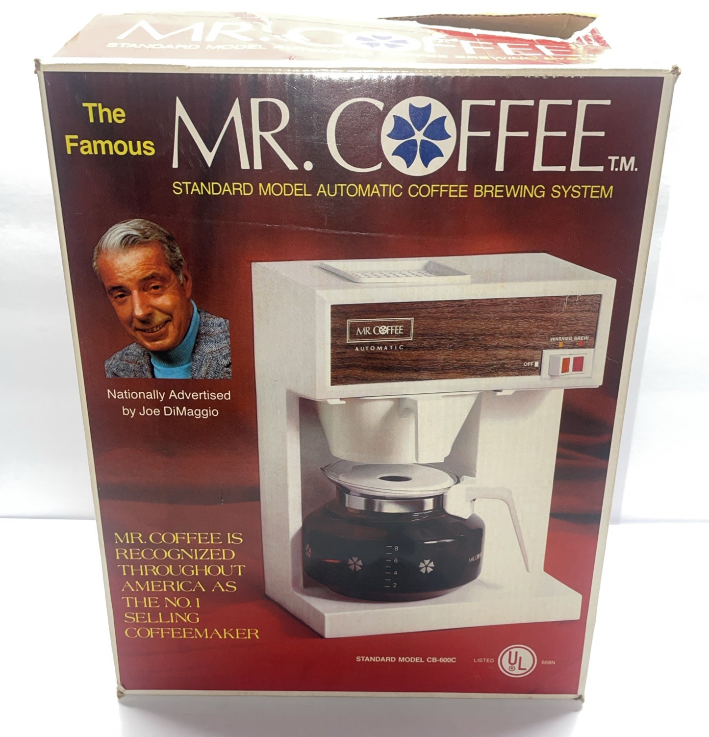 Vintage Mr Coffee Maker Saver CB600C Joe Dimaggio 10 Cup Drip Coffee Maker Vintage Mr Coffee Maker Saver CB600C Joe Dimaggio 10 Cup Drip Coffee Maker