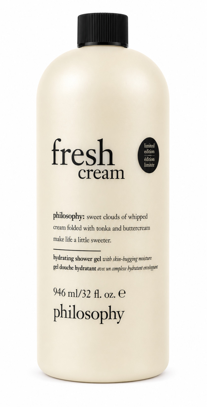 Philosophy Fresh Cream Shampoo, Shower Gel & Bubble Bath 32 Oz New Philosophy Fresh Cream Shampoo, Shower Gel & Bubble Bath 32 Oz New