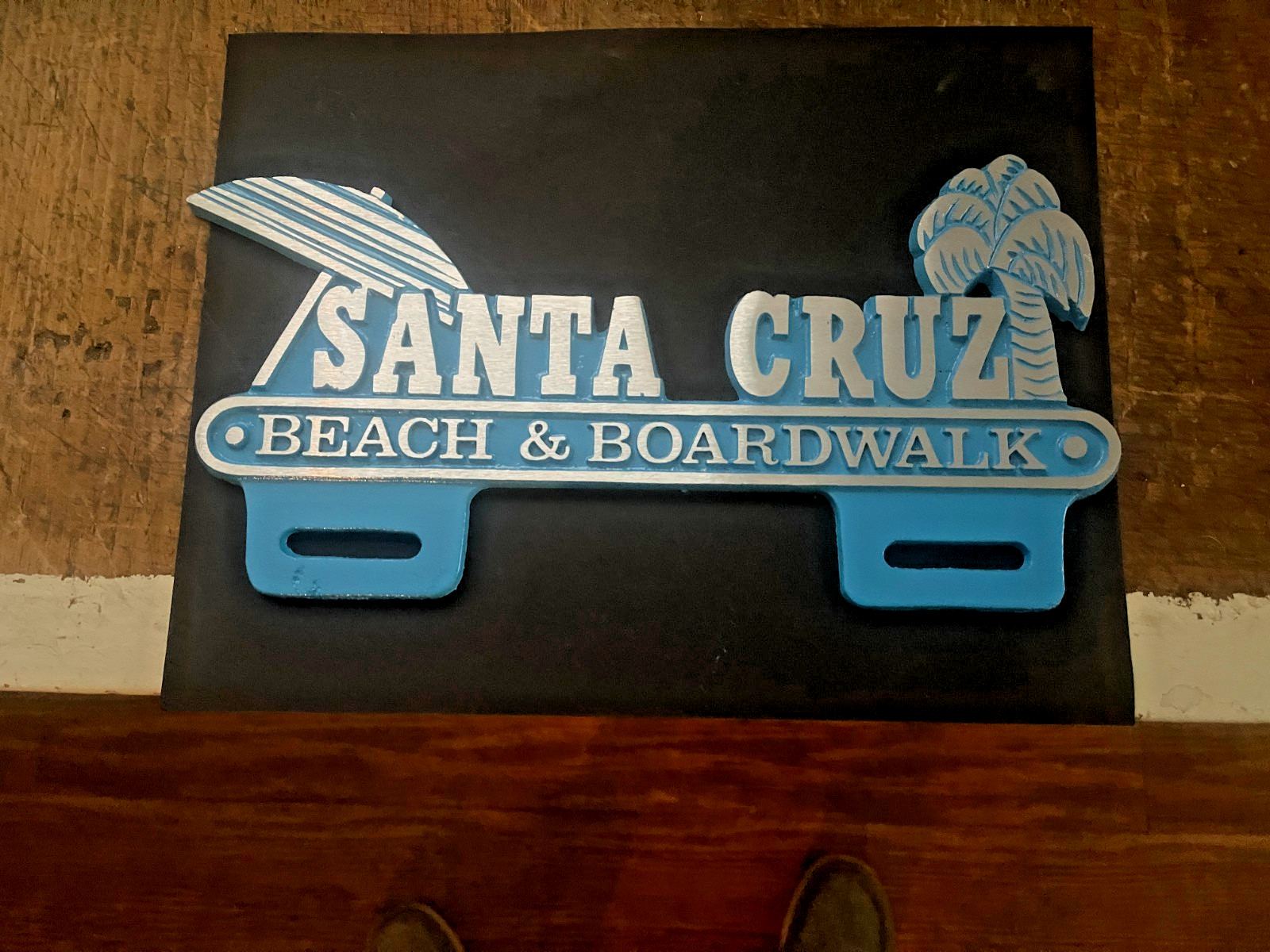 Vintage Style Cast Aluminum Santa Cruz License Plate Topper CHECK IT OUT 👀