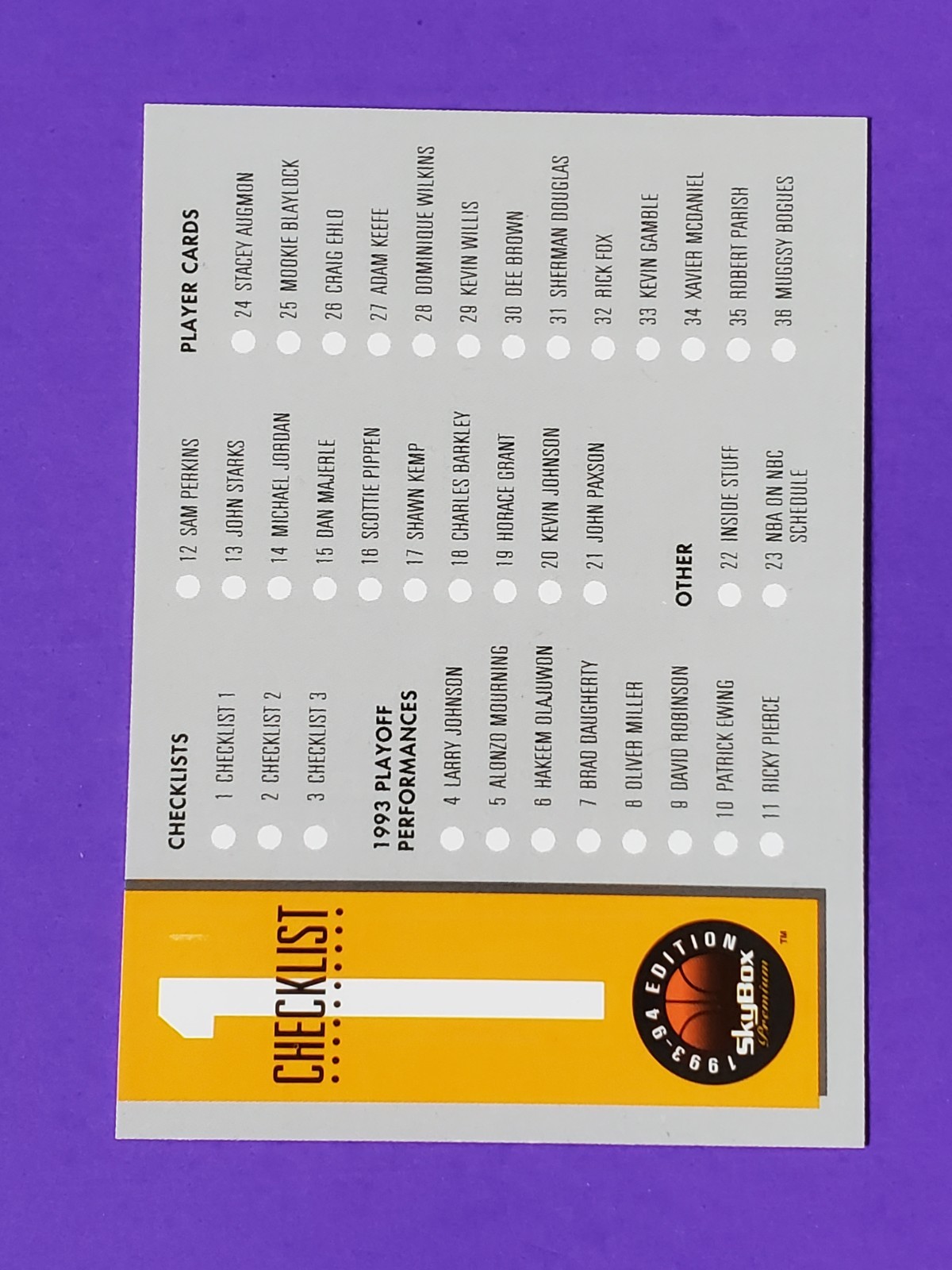 1993-94 SKYBOX PREMIUM BASKETBALL TRADING CARDS YOU PICK 50% OFF 2+
