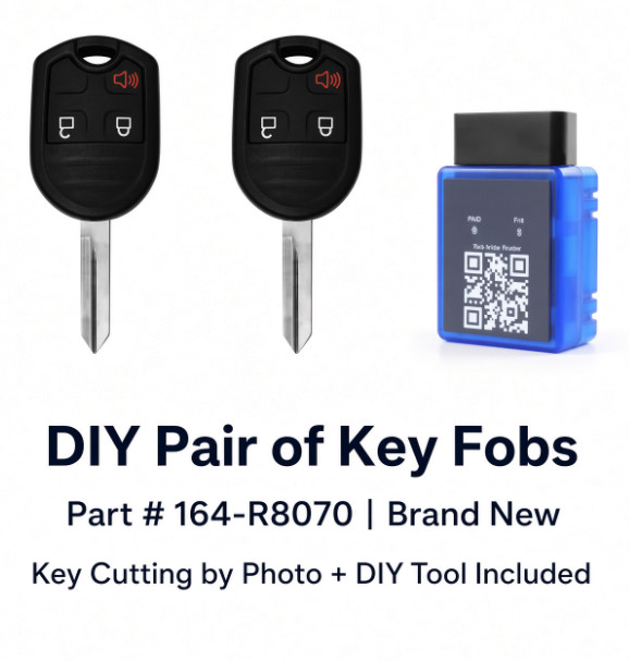 DIY Pair Ford F-150 F-250 2007-2013 Key Fob CWTWB1U793 + Programming Tool