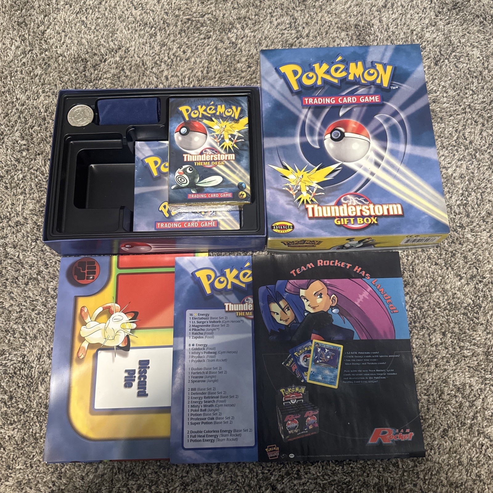 Pokemon Thunderstorm Gift Box & Sealed Thunderstorm Theme Deck Pokemon Thunderstorm Gift Box & Sealed Thunderstorm Theme Deck