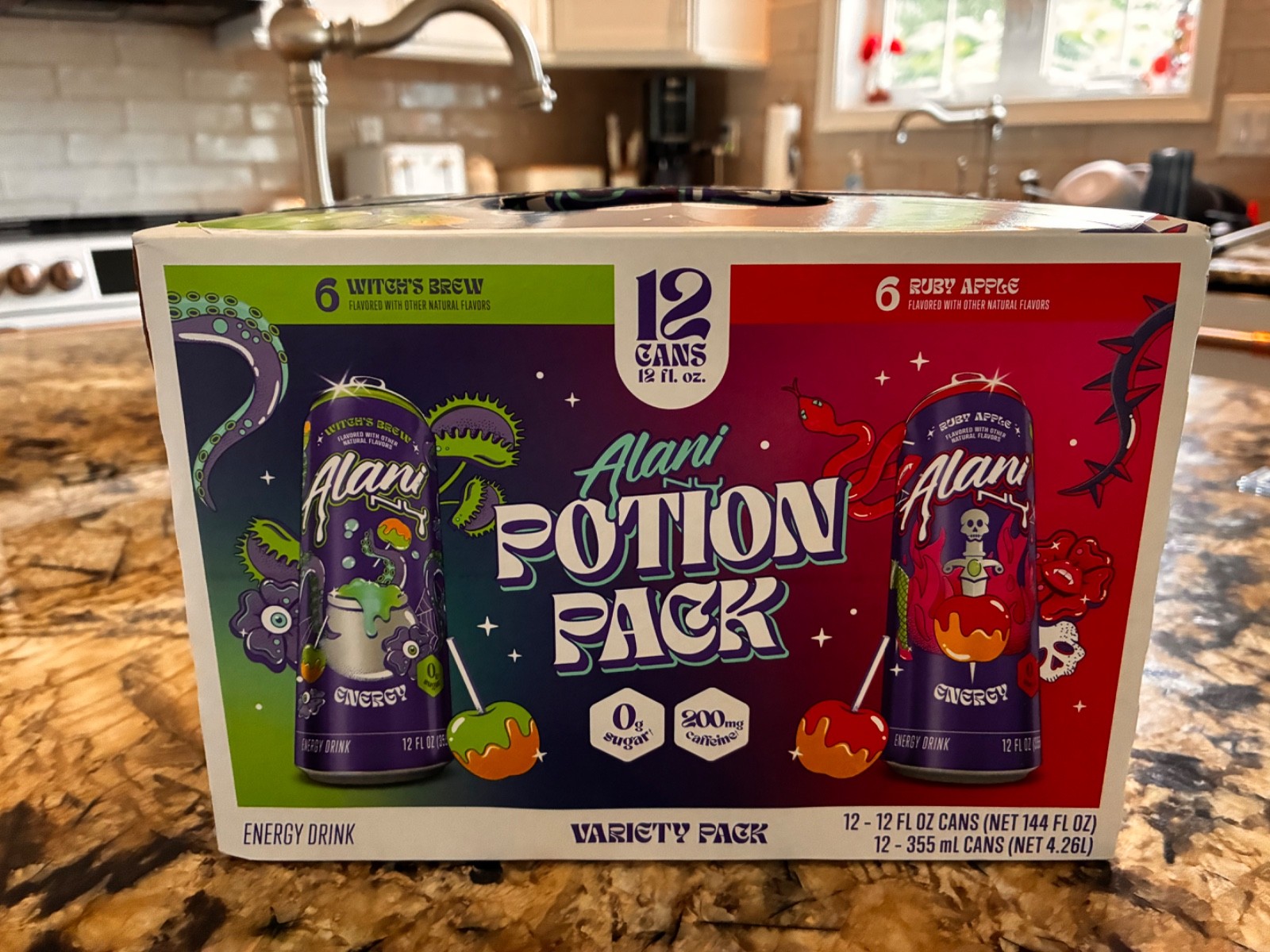 Alani Nu Potion Pack Witch's Brew & Ruby Apple 12 fl oz 12 Pack Sameday Ship