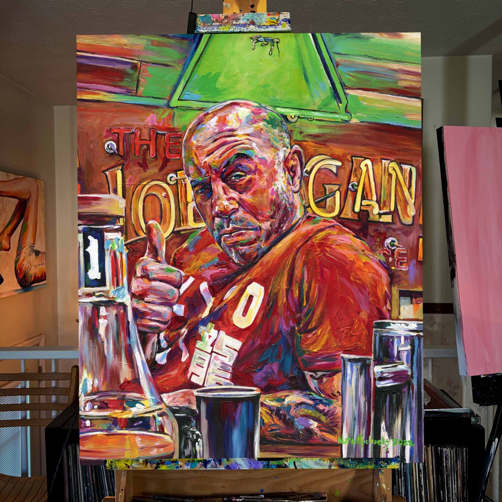 Original Joe Rogan Acrylic Painting by Nate Michaels - 24x30 Canvas Artwork