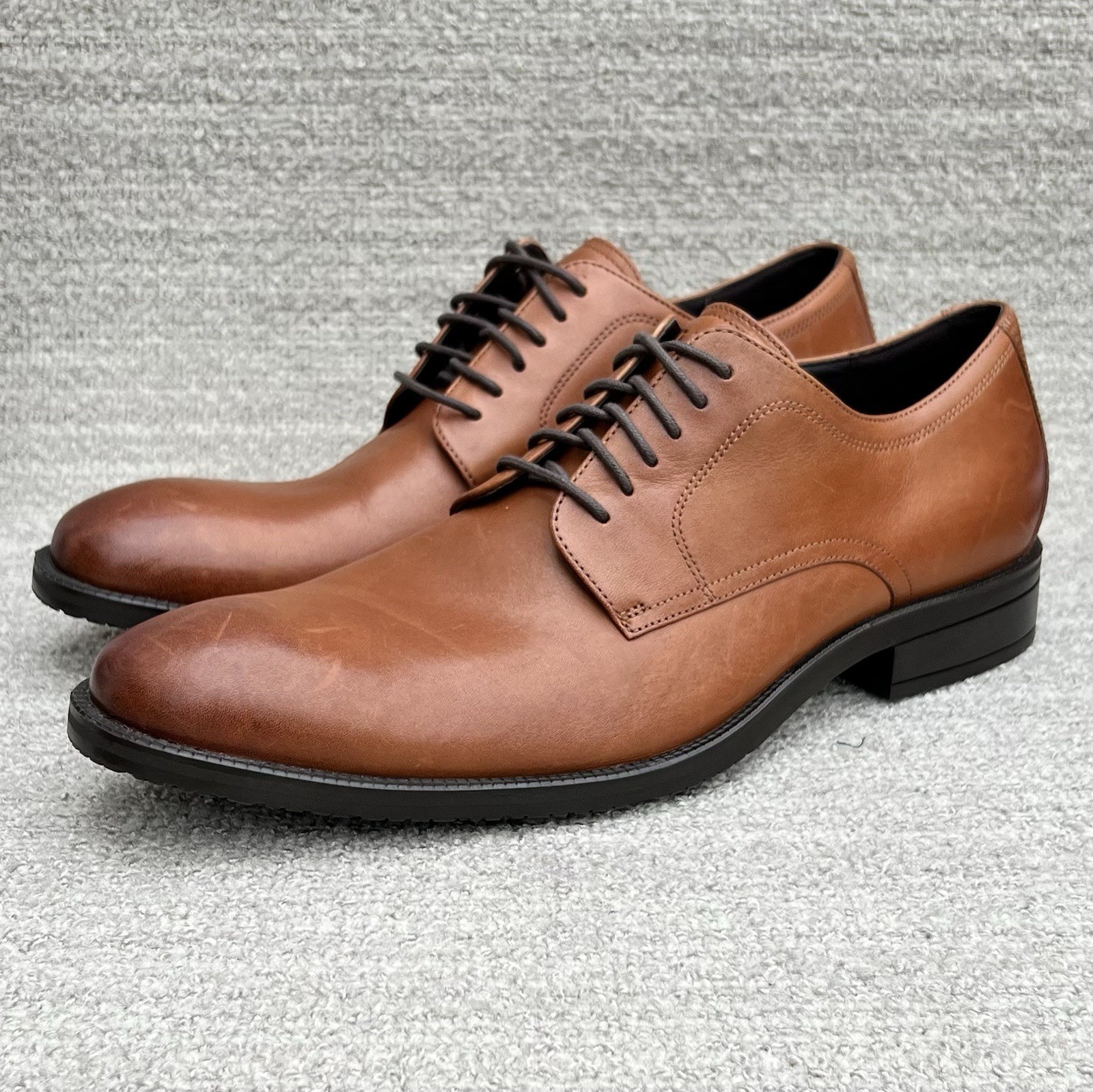 COLE HAAN Newmark Grand Plain Toe Oxford Brown Leather Men\'s Size 11 US NEW