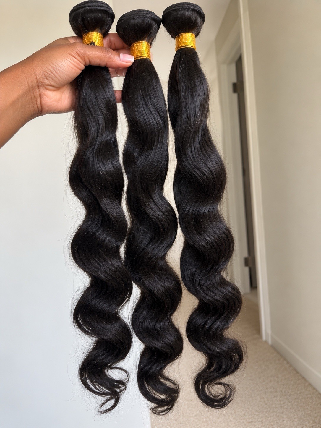 26” In Human Hair bundles Natural Black Body Wave Hair Extensions - 3 Bundles 26” In Human Hair bundles Natural Black Body Wave Hair Extensions - 3 Bundles
