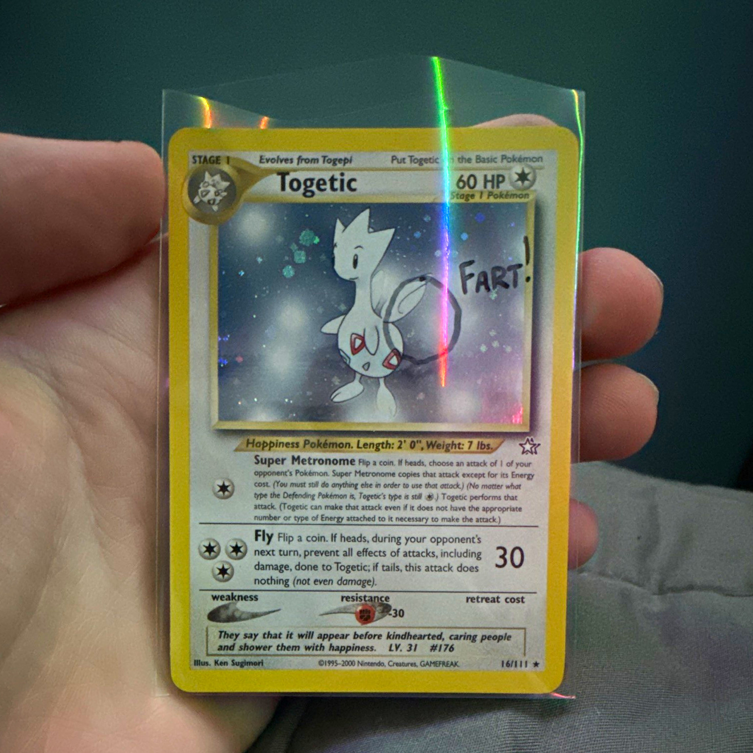 **Fart Swirl** Togetic 16/111 Neo Genesis Holo Rare Unlimited Pokemon