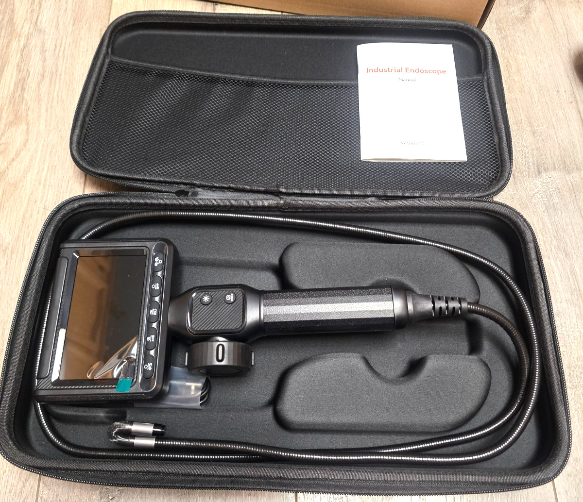 New Articulating Digital Endoscope/ Borescope Camera with light & Case