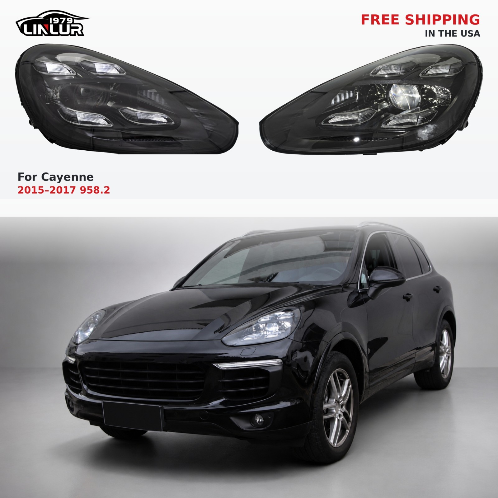 2023 Matrix LED Headlights For 2015-2017 Porsche Cayenne 958.2 original PDLS US