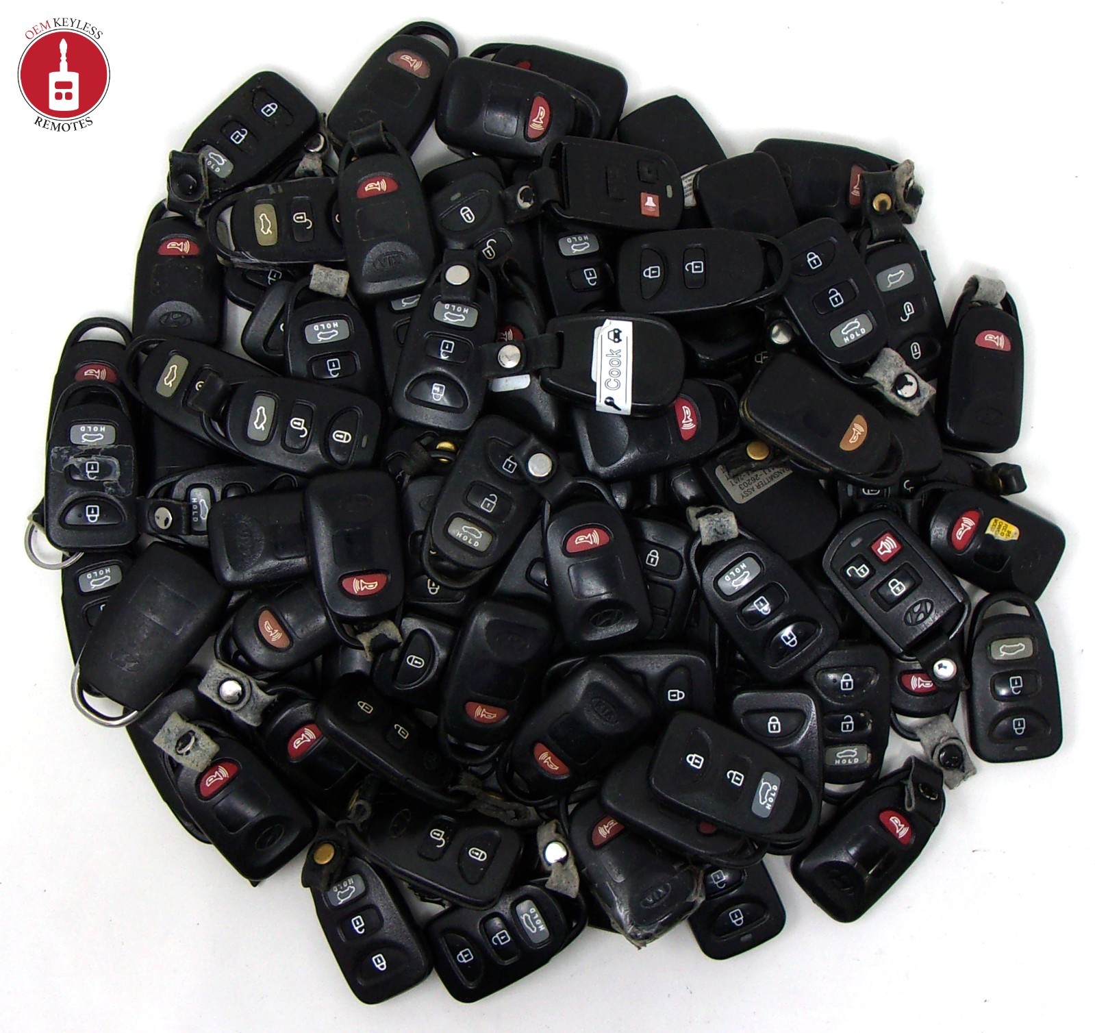 OEM Mixed Lot x95 Hyundai & Kia Remote Entry Fobs Used Bulk WITH & W/O STICKERS