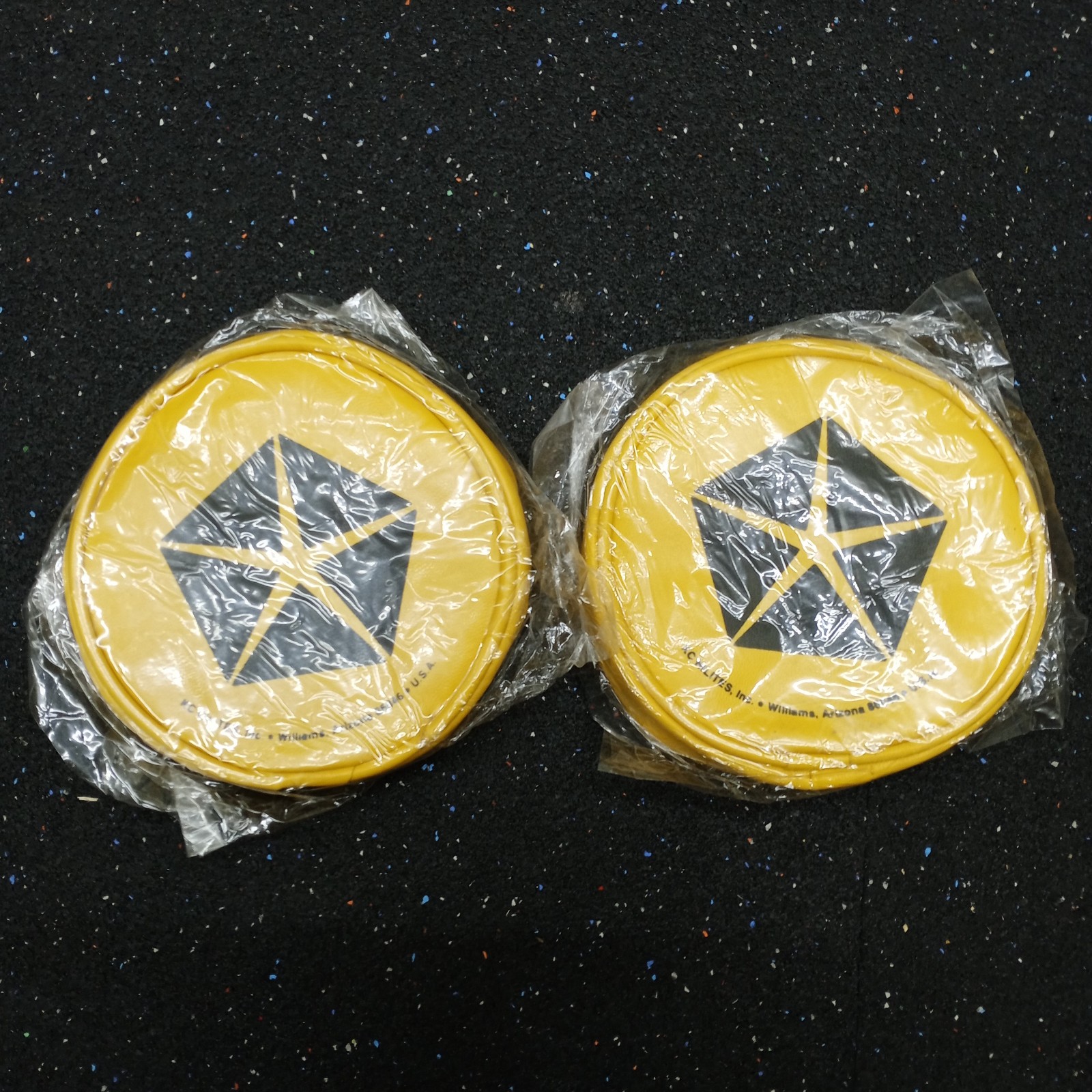 KC Hilites Vintage Chrysler Light Covers Yellow Round 5'' NEW OLD STOCK Set of 2