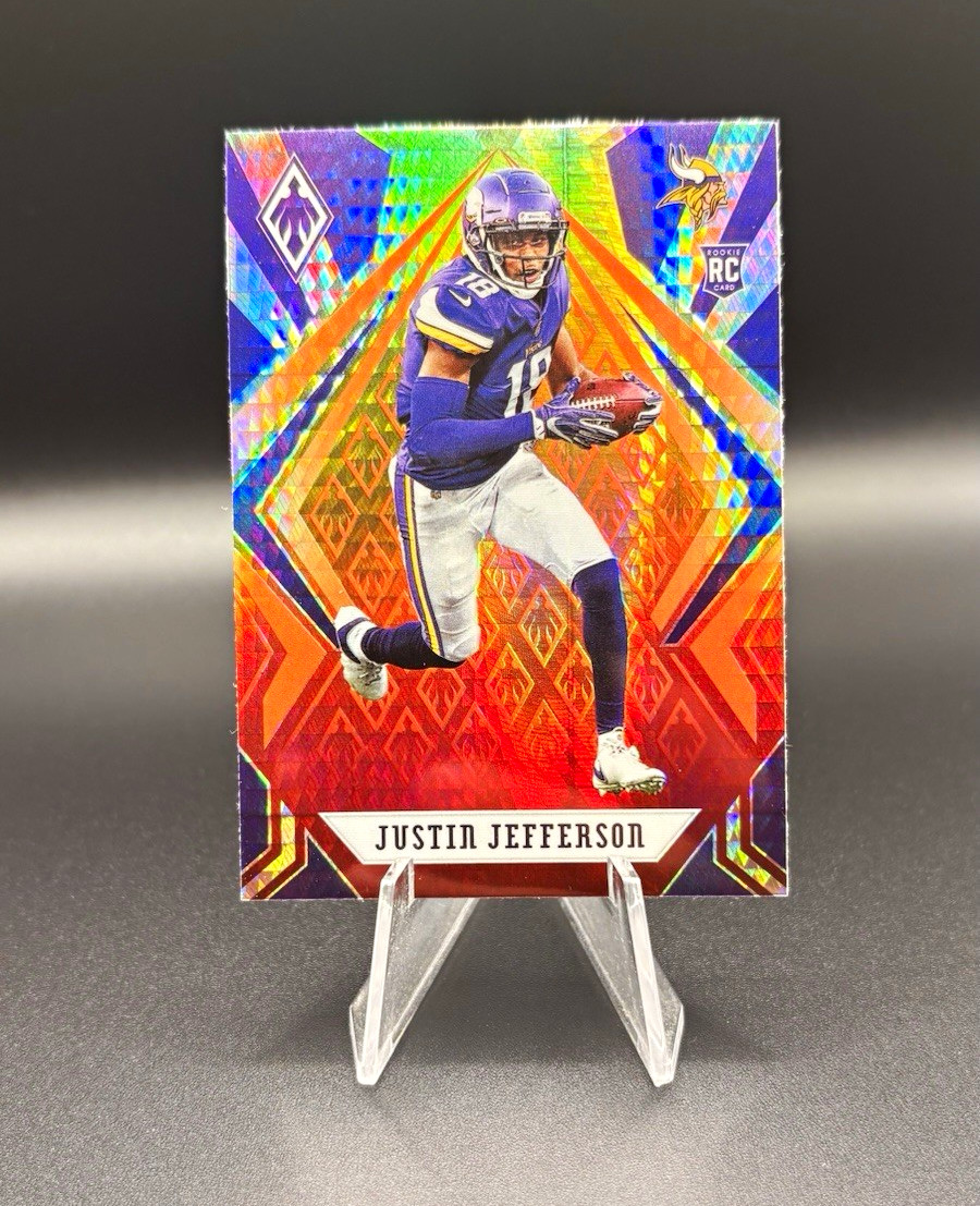 2020 Panini Phoenix Justin Jefferson RC #111 Fire Burst Parallel Vikings