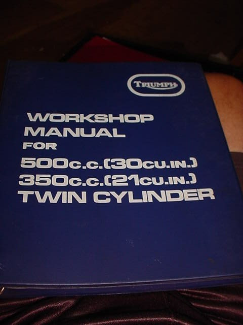 Triumph Workshop Manual Binder 99-0948 1971 500cc & 350cc Twin Cylinder Models