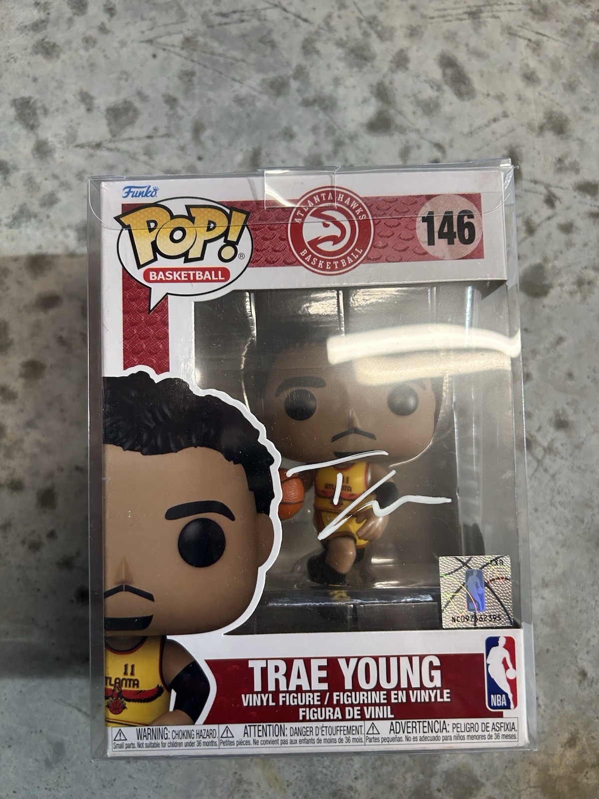 Trae Young Autographed Funko Pop Beckett Certified