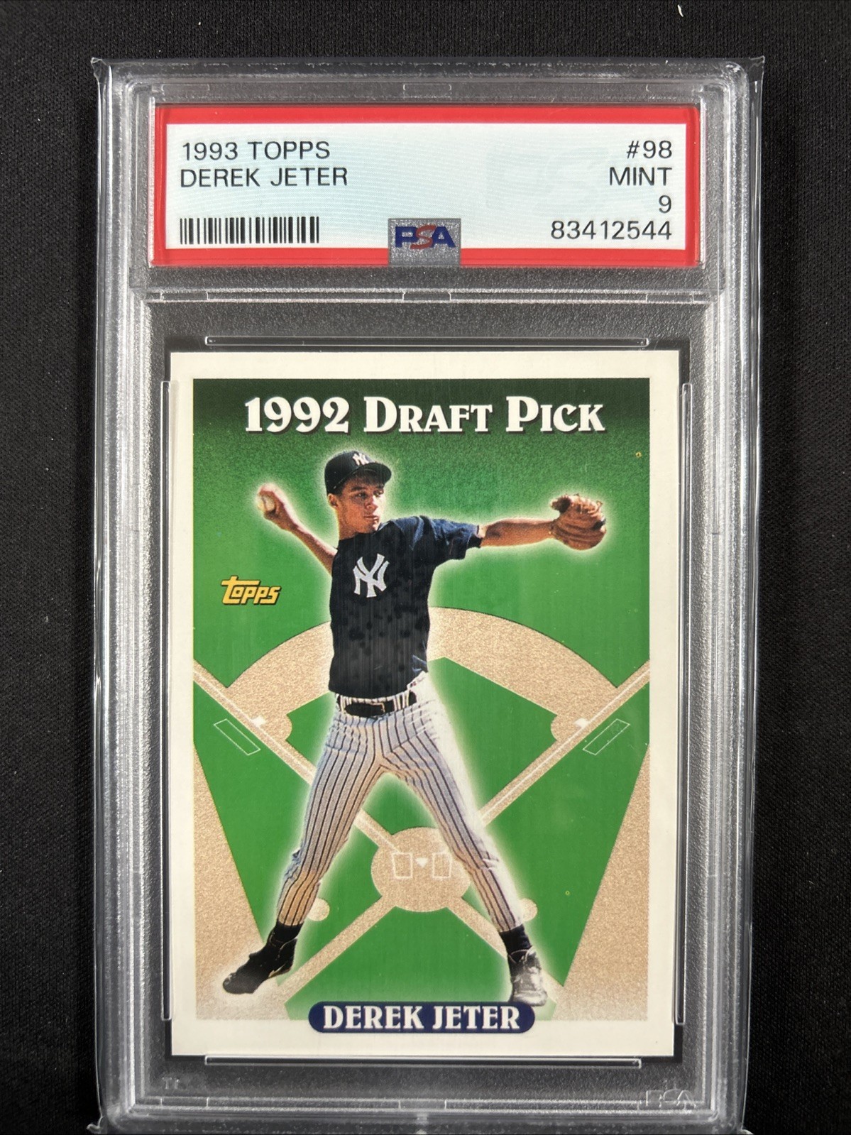 1993 Topps - Derek Jeter #98 (RC) 1992 Draft Pick PSA 9 1993 Topps - Derek Jeter #98 (RC) 1992 Draft Pick PSA 9