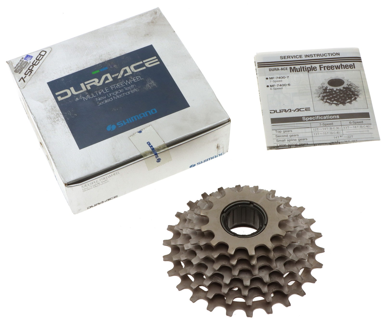 Shimano Dura-Ace MF-7400-7 Freewheel 13-26T Road 7 Speed SIS NOS New Shimano Dura-Ace MF-7400-7 Freewheel 13-26T Road 7 Speed SIS NOS New