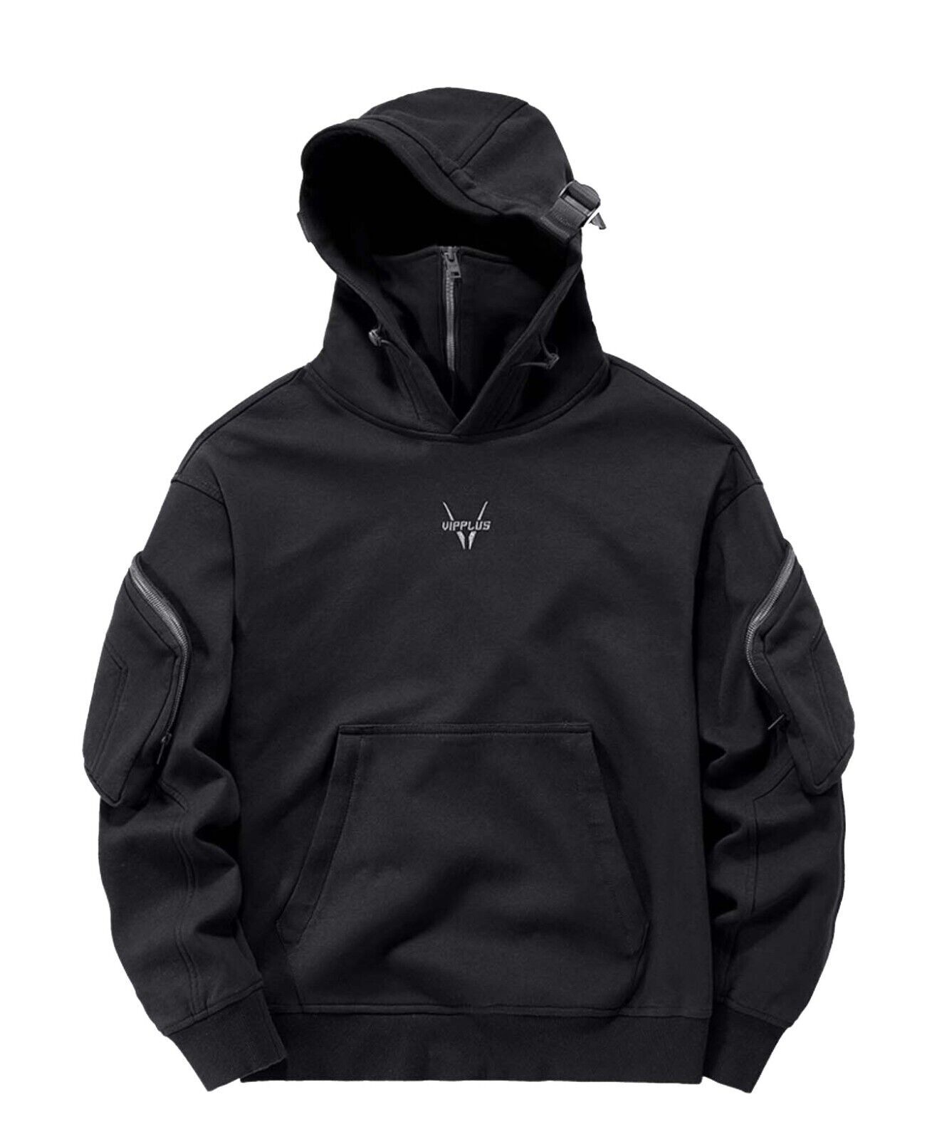 Niepce Unisex X-2 Pullover Black Techwear Hoodie Urban Streetwear Sweatshirt Niepce Unisex X-2 Pullover Black Techwear Hoodie Urban Streetwear Sweatshirt